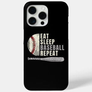 Eat Sleep Baseball Herhaal Funny Baseball Player iPhone 15 Pro Max Hoesje