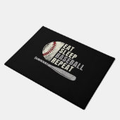 Eat Sleep Baseball Herhaal Funny Baseball Player Deurmat (Schuin)