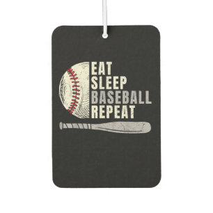 Eat Sleep Baseball Herhaal Funny Baseball Player Luchtverfrisser