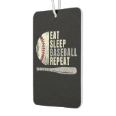 Eat Sleep Baseball Herhaal Funny Baseball Player Luchtverfrisser (Links)