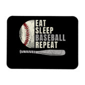 Eat Sleep Baseball Herhaal Funny Baseball Player Magneet (Horizontaal)
