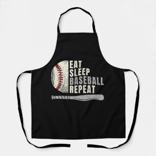 Eat Sleep Baseball Herhaal Funny Baseball Player Schort