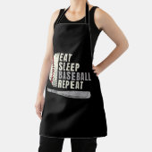 Eat Sleep Baseball Herhaal Funny Baseball Player Schort (Insitu)