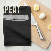 Eat Sleep Baseball Herhaal Funny Baseball Player Theedoek (Quarter Fold)