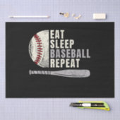 Eat Sleep Baseball Herhaal Funny Baseball Player Tissuepapier (Craft)
