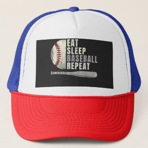 Eat Sleep Baseball Herhaal Funny Baseball Player Trucker Pet
