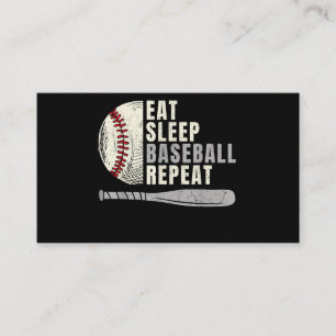 Eat Sleep Baseball Herhaal Funny Baseball Player Visitekaartje