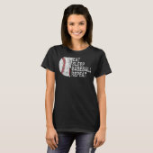 Eat Sleep Baseball Herhaal honkbal Baseball T-shirt (Voorkant volledig)