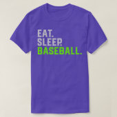 Eat Sleep Baseball Herhaal TShirt (Design voorkant)