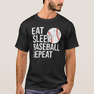 Eat Sleep Baseball Herhaal voor mannen vaders Da T-shirt