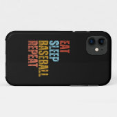 EAT SLEEP BASEBALL HERHAAT Case-Mate iPhone CASE (Achterkant (horizontaal))