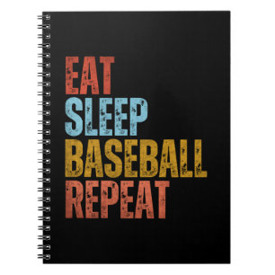 EAT SLEEP BASEBALL HERHAAT NOTITIEBOEK