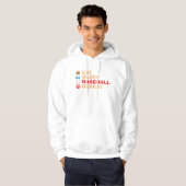Eat Sleep Baseball Herhalen Hoodie (Voorkant volledig)