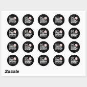 Eat Sleep Baseball Herhalen Ronde Sticker (Vel)