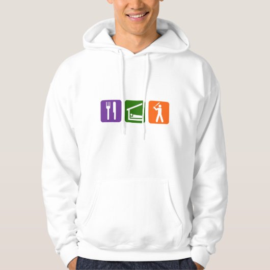 Eat Sleep Baseball Hoodie (Voorkant)