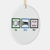 Eat Sleep Baseball Keramisch Ornament (Rechts)