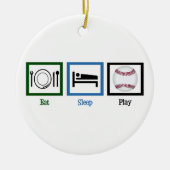 Eat Sleep Baseball Keramisch Ornament (Voorkant)
