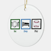 Eat Sleep Baseball Keramisch Ornament (Links)