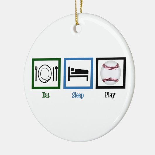 Eat Sleep Baseball Keramisch Ornament (Links)