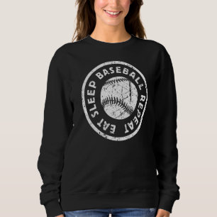 Eat Sleep Baseball Levenssport Mam Little L Trui