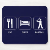 Eat Sleep Baseball Mousepad Muismat (Voorkant)