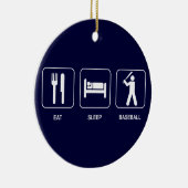 Eat Sleep Baseball Ornament (Rechts)