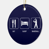 Eat Sleep Baseball Ornament (Links)