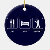 Eat Sleep Baseball Ornament (Achterkant)