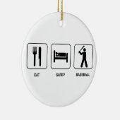 Eat Sleep Baseball Ornament (Rechts)