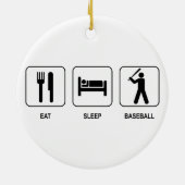 Eat Sleep Baseball Ornament (Achterkant)