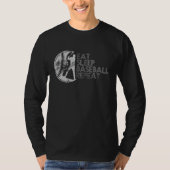 Eat Sleep Baseball Repea  Baseball  Player T-shirt (Voorkant)