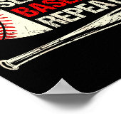 Eat Sleep Baseball Repeat Funny Baseball Player Poster (Hoek)