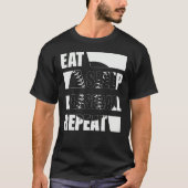Eat Sleep Baseball Repeat gift for softball player T-shirt (Voorkant)