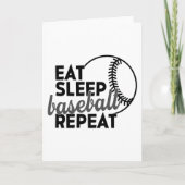 Eat Sleep Baseball Repeat Kaart (Voorkant)