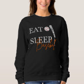 Eat Sleep Baseball Repeat Passionate Baseball Pla Trui (Voorkant)