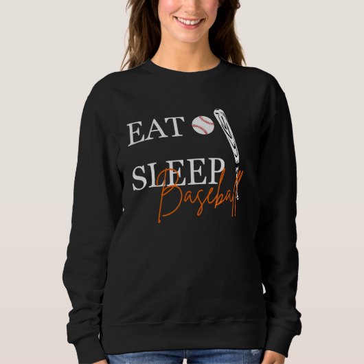 Eat Sleep Baseball Repeat Passionate Baseball Pla Trui (Voorkant)