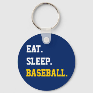 Eat Sleep Baseball Sleutelhanger