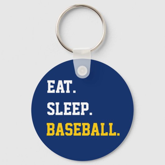 Eat Sleep Baseball Sleutelhanger (Voorkant)