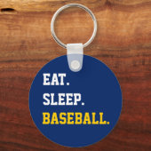 Eat Sleep Baseball Sleutelhanger (Voorkant)