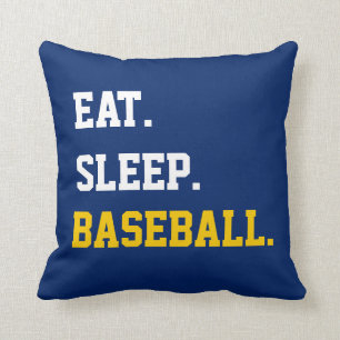 Eat Sleep Baseball Sleutelhanger Ronde Button 7,6 Kussen