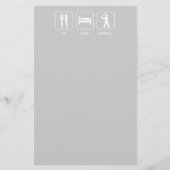 Eat Sleep Baseball Stationery Briefpapier (Voorkant)