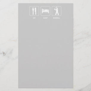 Eat Sleep Baseball Stationery Briefpapier