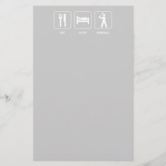 Eat Sleep Baseball Stationery Briefpapier