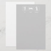 Eat Sleep Baseball Stationery Briefpapier (Voorkant / Achterkant)