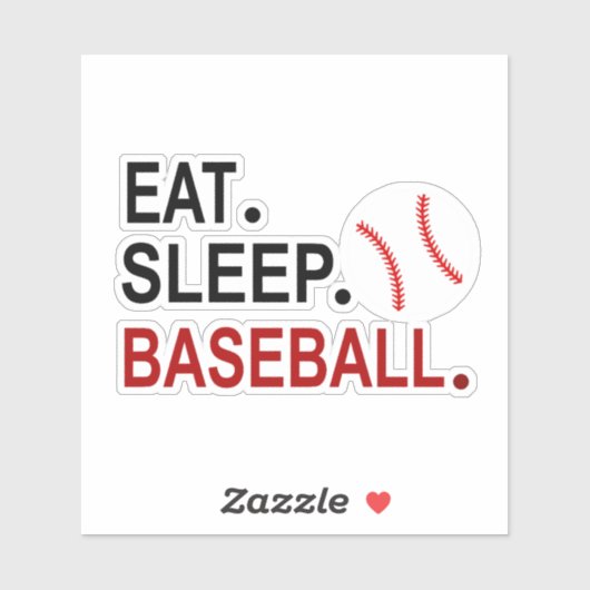 Eat Sleep Baseball Sticker (Vel)