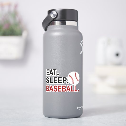 Eat Sleep Baseball Sticker (HydroFlask)