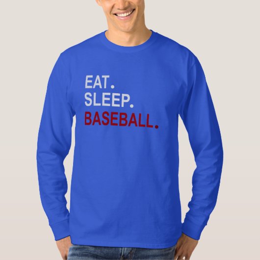 Eat Sleep Baseball T-shirt (Voorkant)