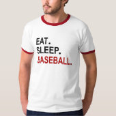Eat Sleep Baseball T-shirt (Voorkant)