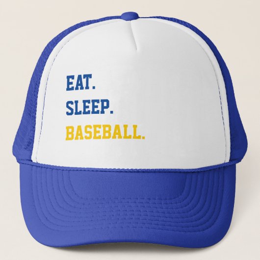 Eat Sleep Baseball Trucker Pet (Voorkant)