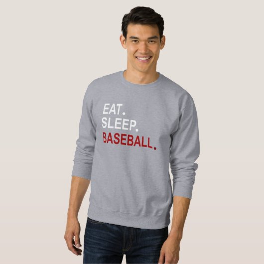 Eat Sleep Baseball Trui (Voorkant volledig)